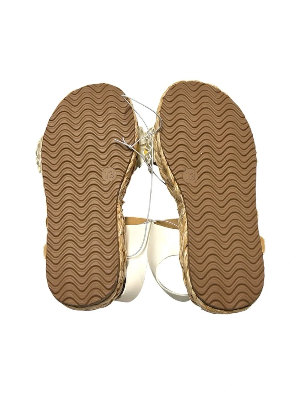 art class White Daisy Strap Sandals